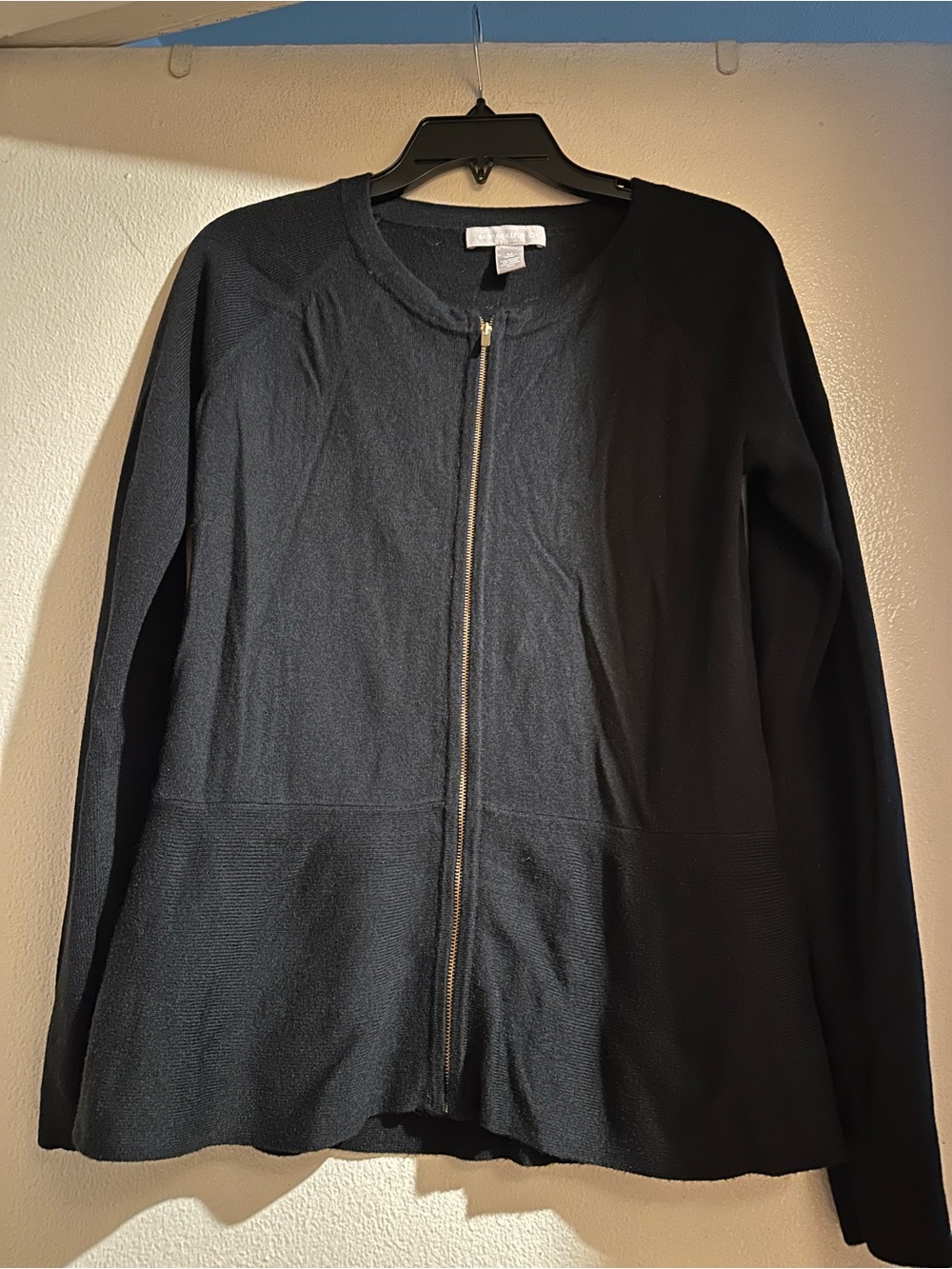 Banana Republic Black Zip-Front Women’s Sweater